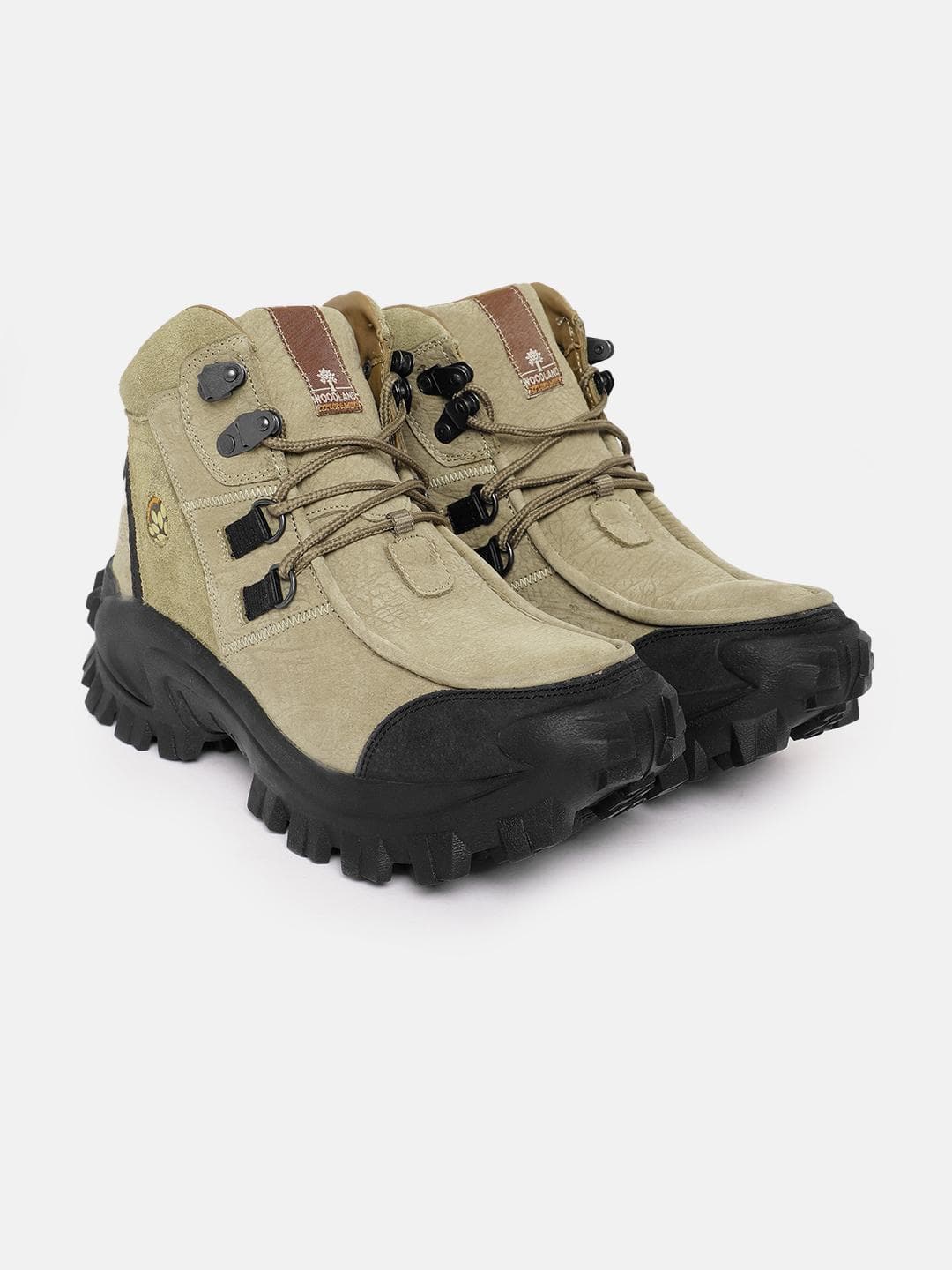 Buy Woodland Men Leather Mid Top Chunky Boots - - Footwear for Men