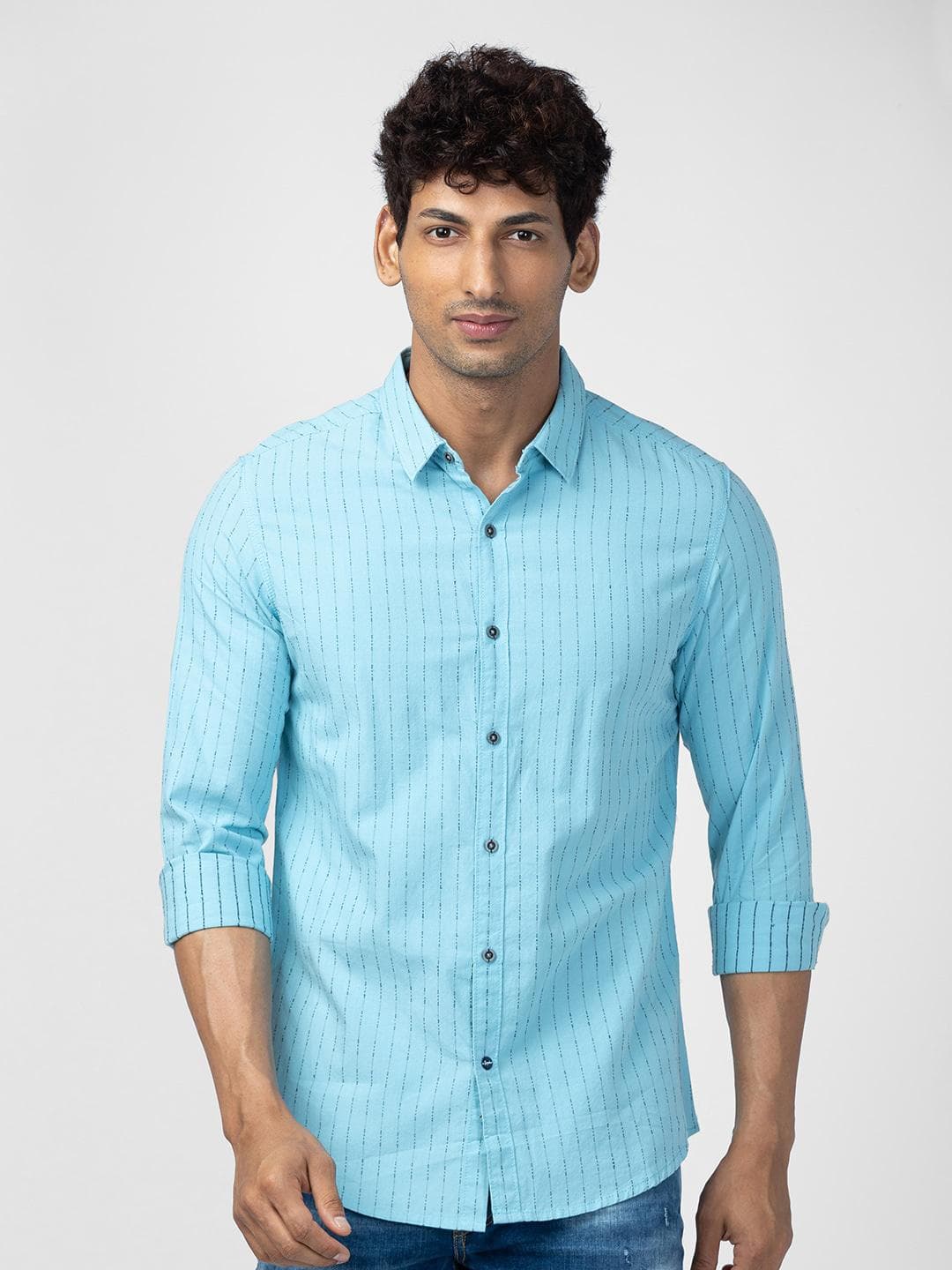 SPYKAR Men Slim Fit Striped Cotton Casual Shirt