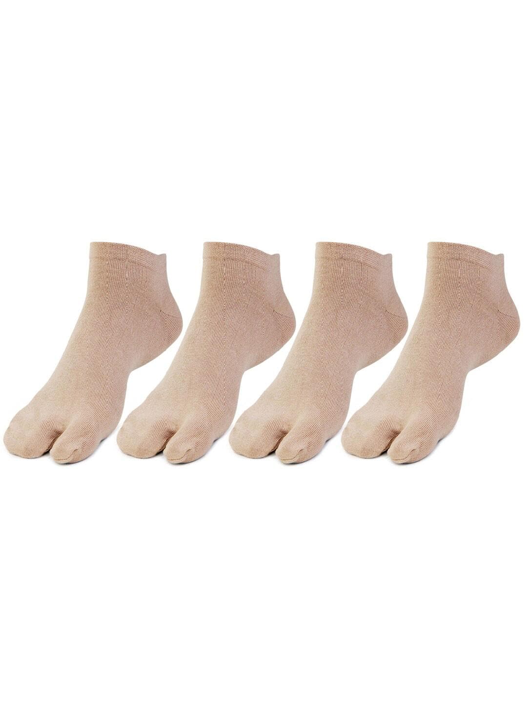 Bonjour Women Pack Of 4 Cotton Ankle-Length Socks
