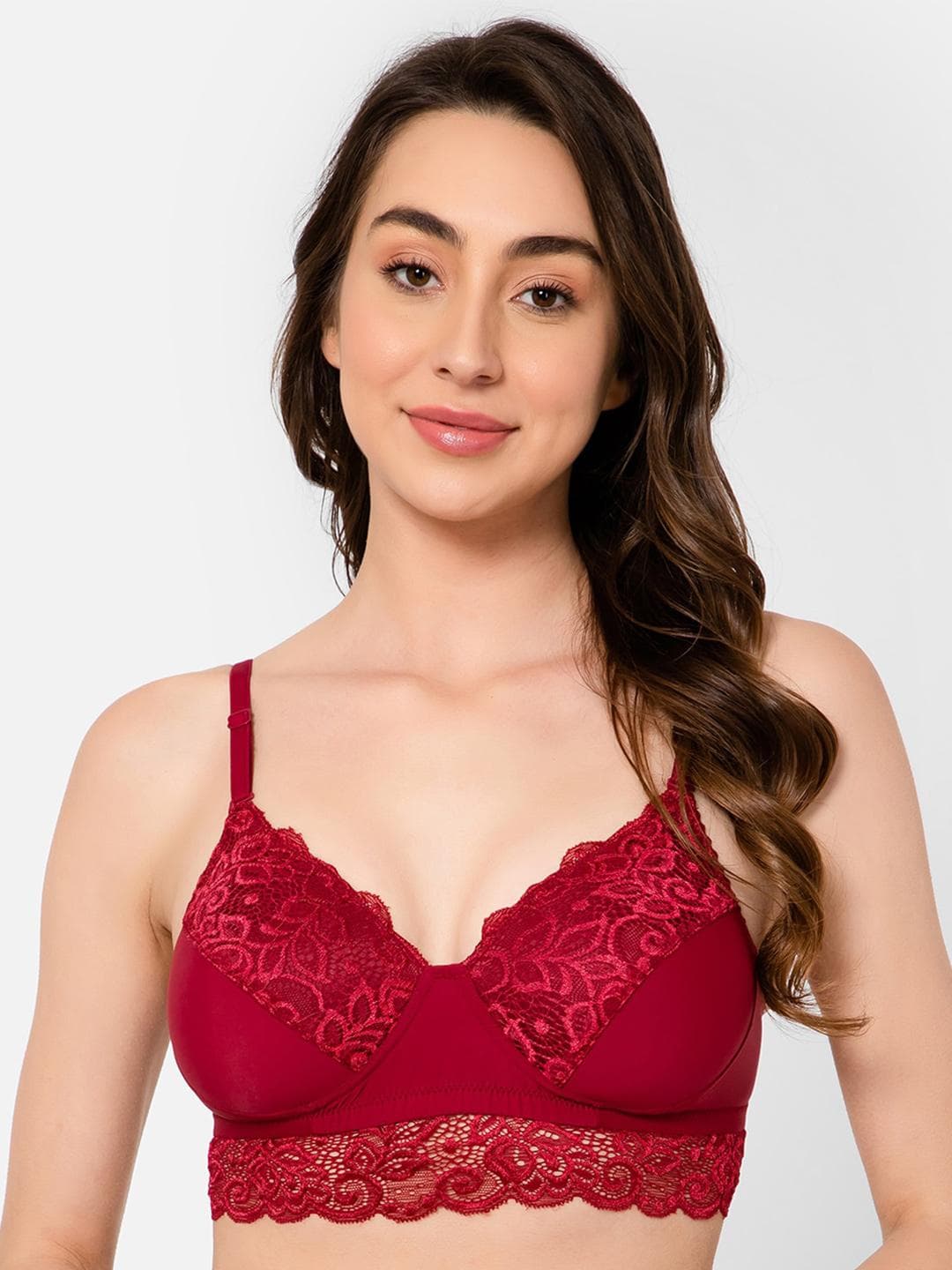 Buy Clovia Embellished Bralette Heavily Padded Bra - - Apparel for Women