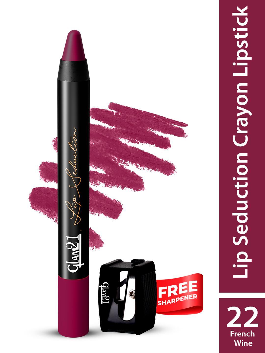 Buy GLAM21 Lip Seduction Non Transfer Creamy Matte Lipstick 3.6g French Wine 22 - - Personal Care for Women