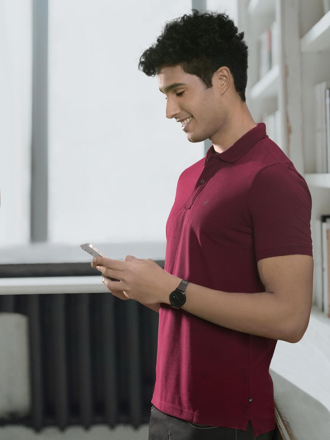 Blackberrys Solid Polo Collar T-shirt