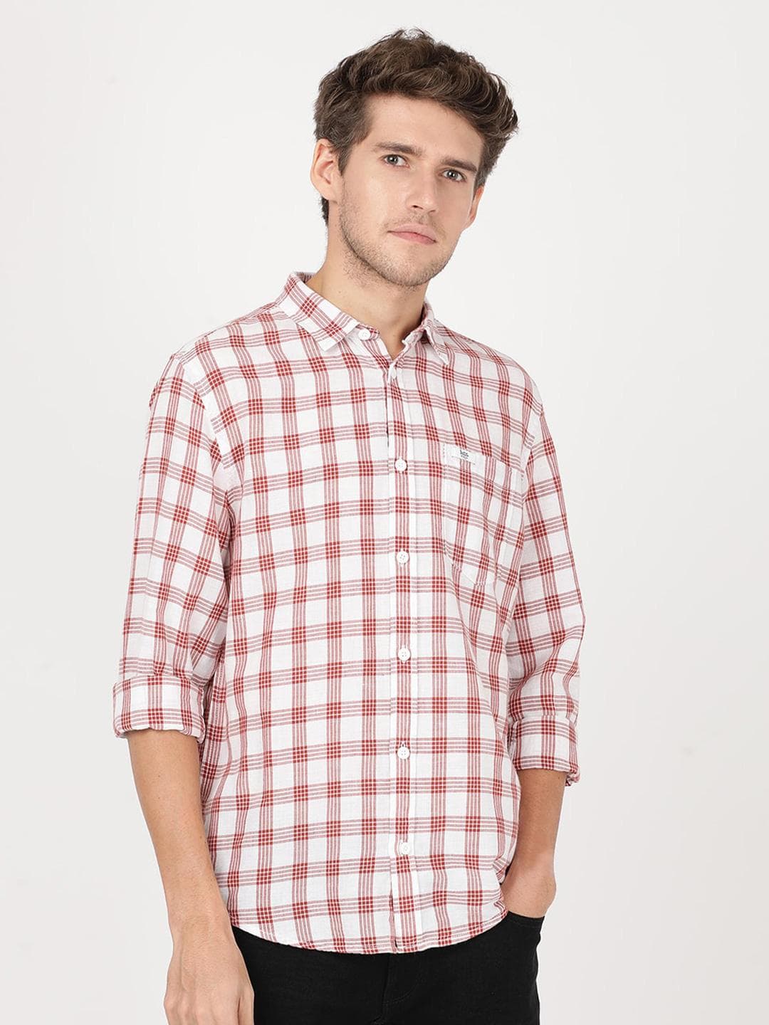 Lee Men Checked Casual Cotton Shirt
