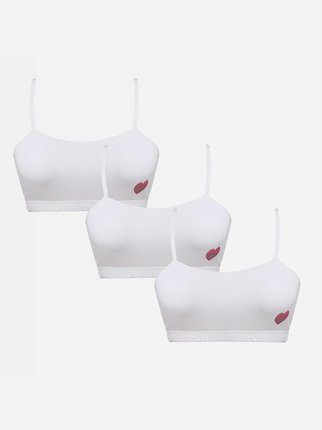 Sillysally Girls Pack of 3 Seamless Double Layer All Day Comfort Beginners Sports Bra