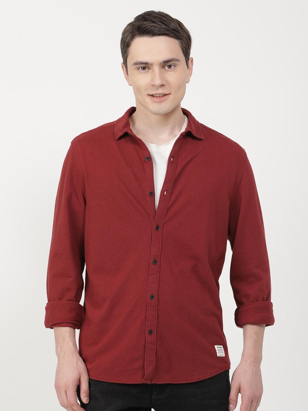 Wrangler Men Slim Fit Cotton Casual Shirt