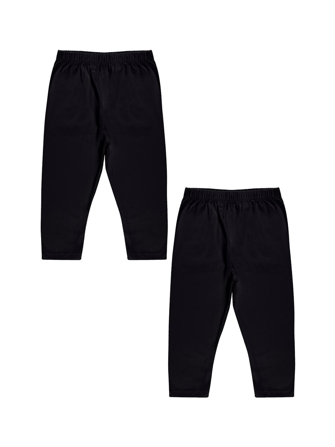 KiddoPanti Girls Pack Of 2 Three-Fourth Length Leggings
