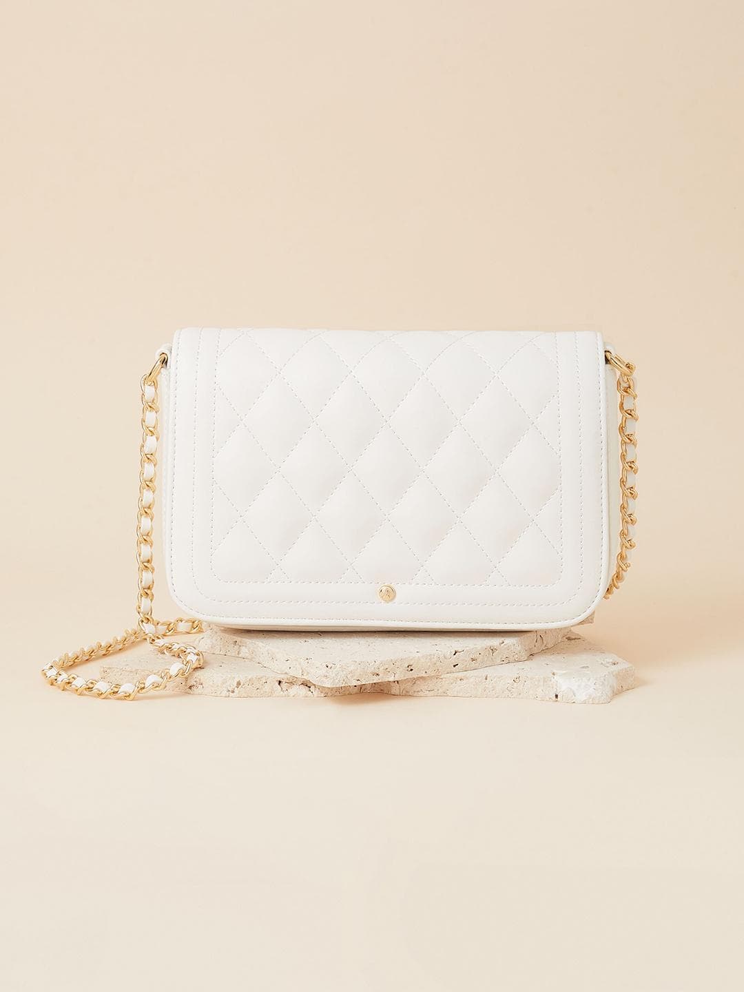 Buy Accessorize London Women Faux Leather Classic Quilted Chain Sling Bag - - Accessories for Women