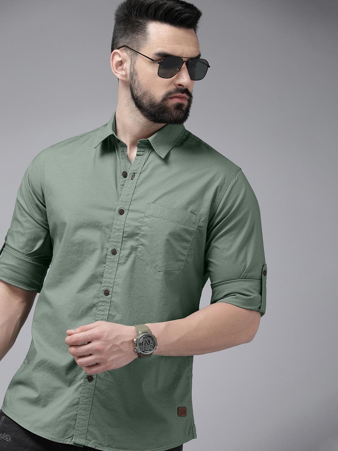 The Roadster Lifestyle Co. Men Solid Casual Shirt