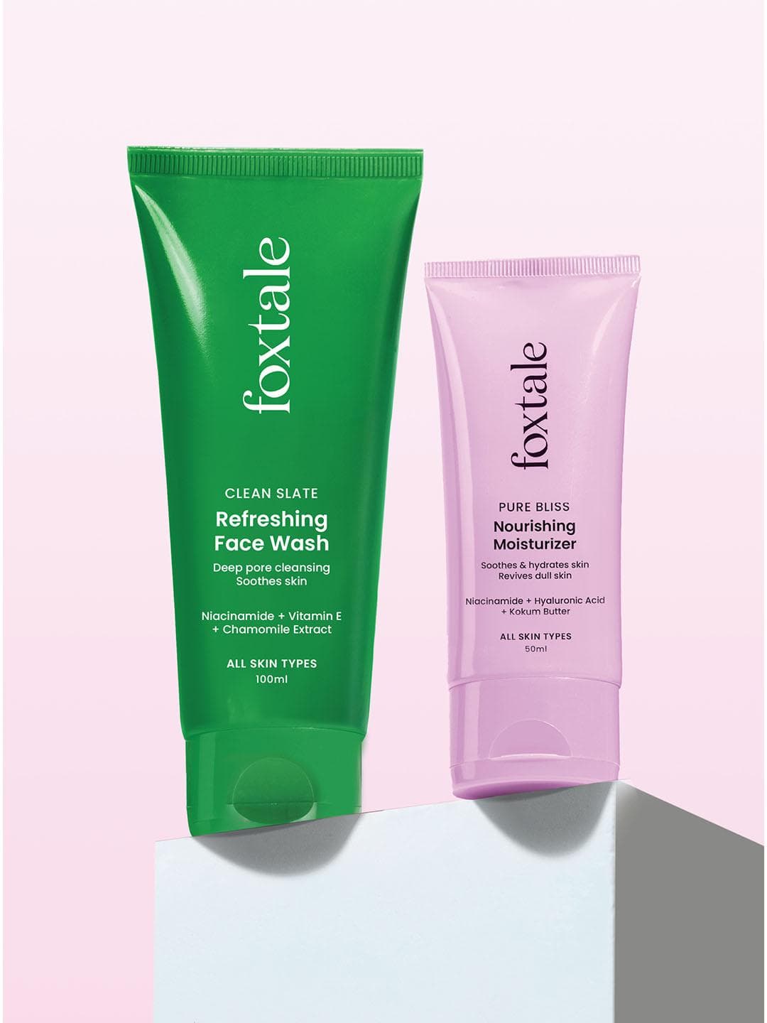 Buy FoxTale Essentials Combo Everyday Glow Duo Gel FaceWash 100 Ml & Daily Moisturizer 50 Ml - - Personal Care for Unisex