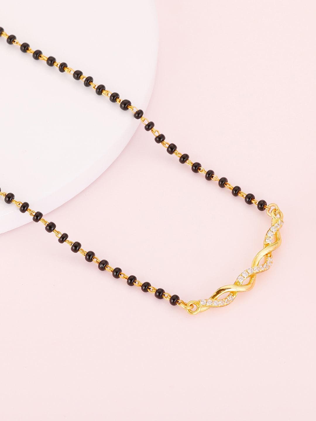 GIVA 925 Silver Golden Wedding Knot Mangalsutra