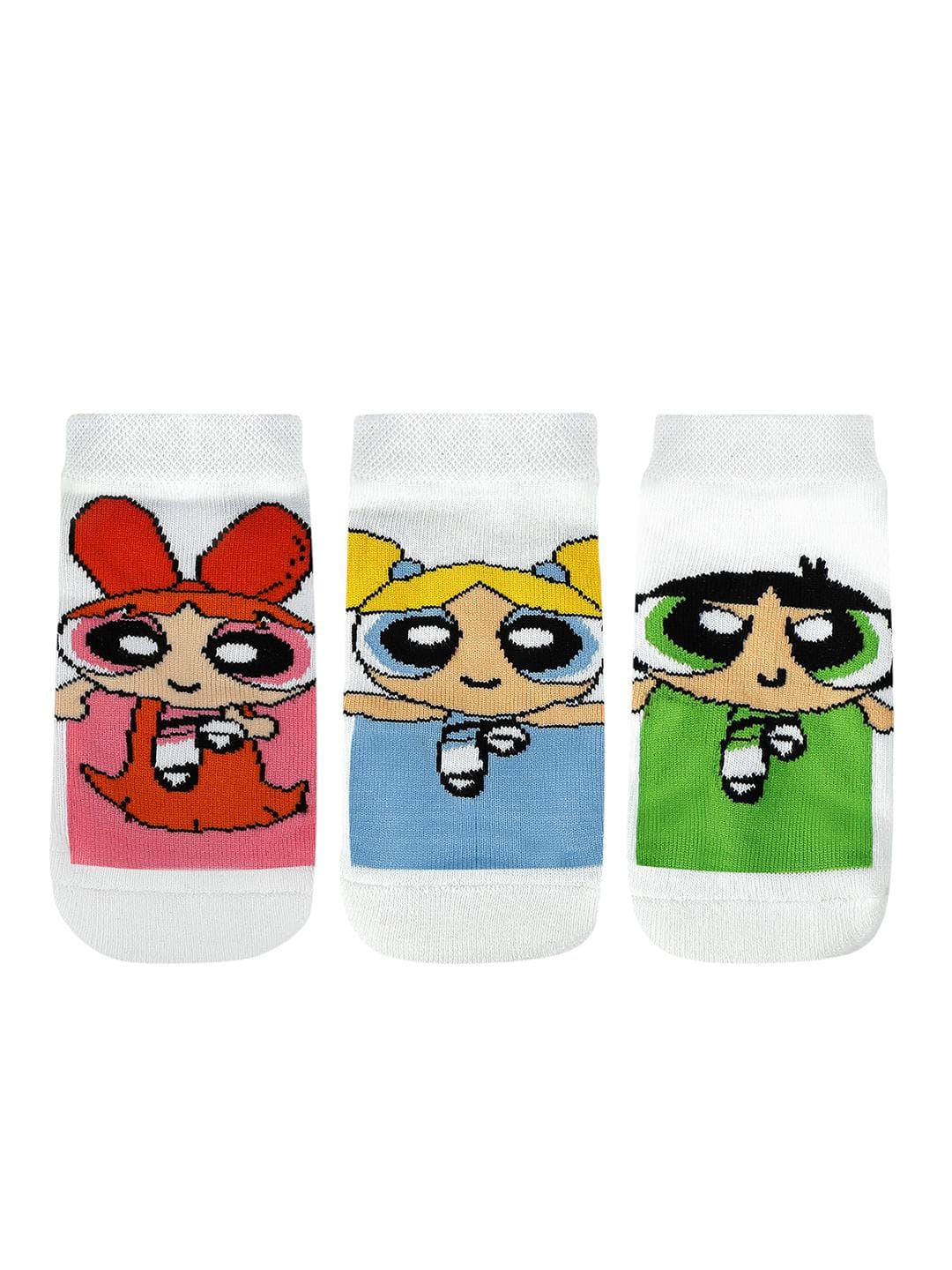 Buy Socksxpress Powerpuff Girls Pack Of 3 Women Lowcut Ankle Socks - - Accessories for Women