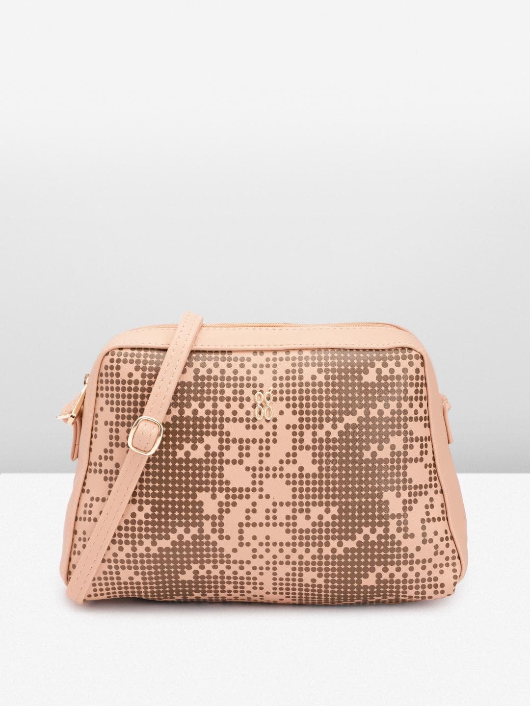 Baggit Micro Geometric Print PU Structured Sling Bag