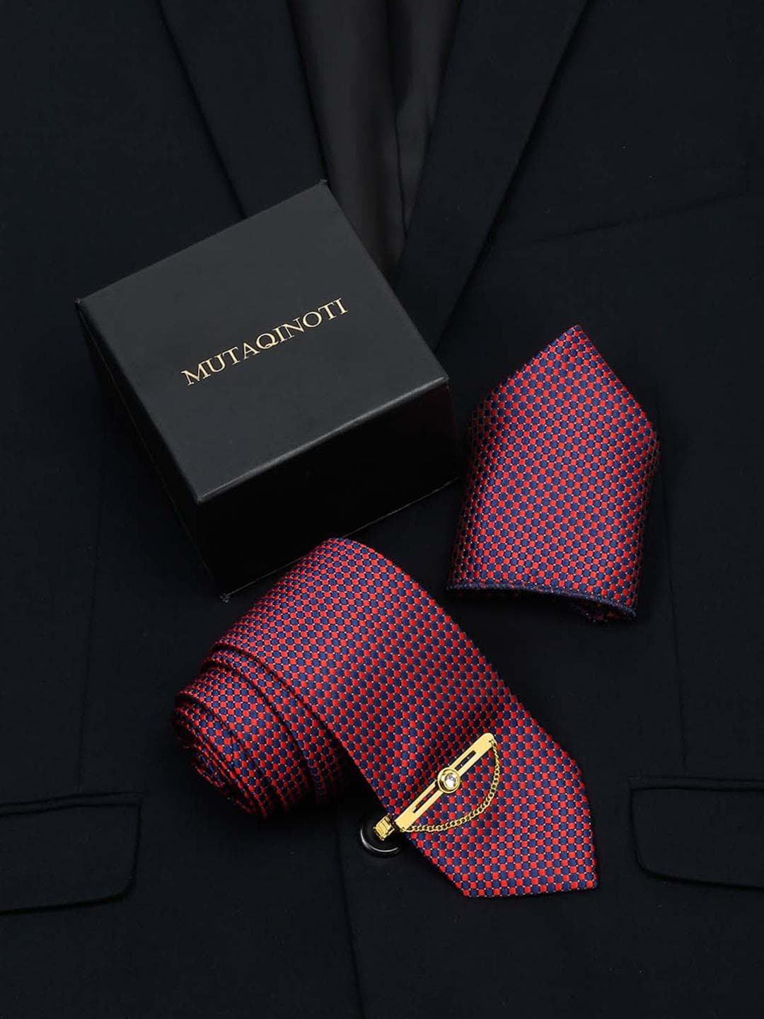 MUTAQINOTI Men Printed Skinny Tie