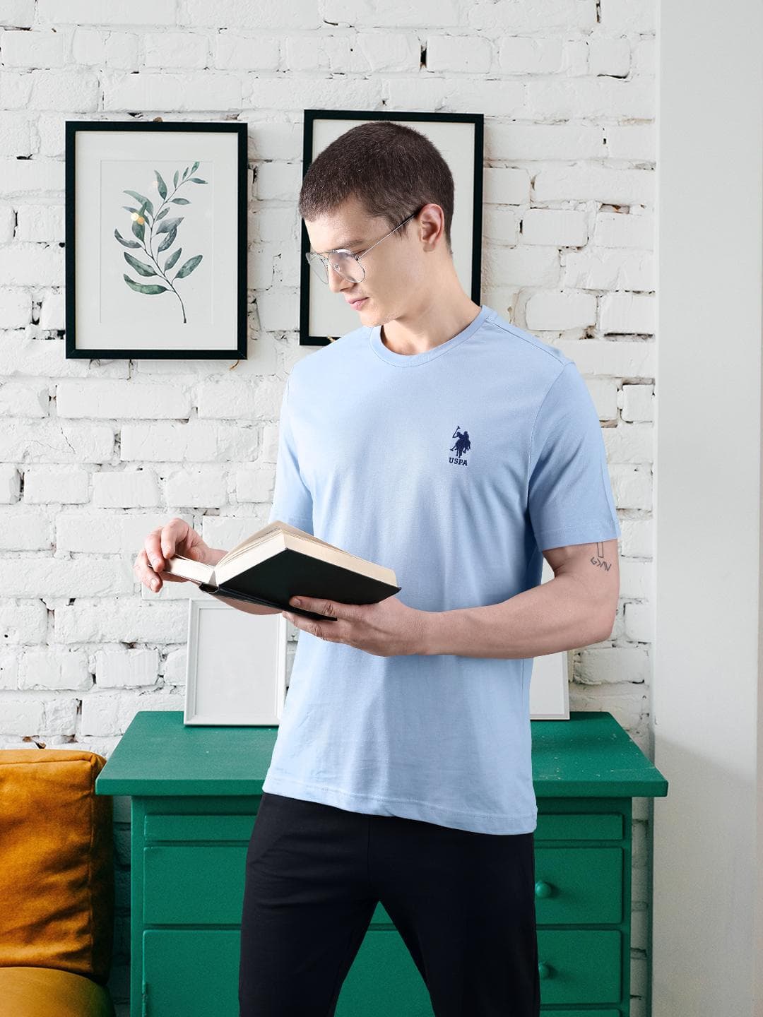 Buy U.S. Polo Assn. Men Pure Cotton Lightweight Lounge T Shirt - - Apparel for Men