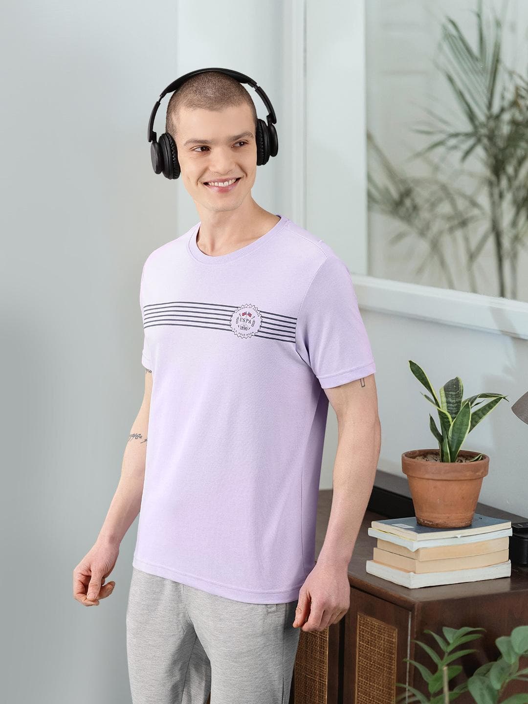 Buy U.S. Polo Assn. Round Neck Lounge Tshirts - - Apparel for Men
