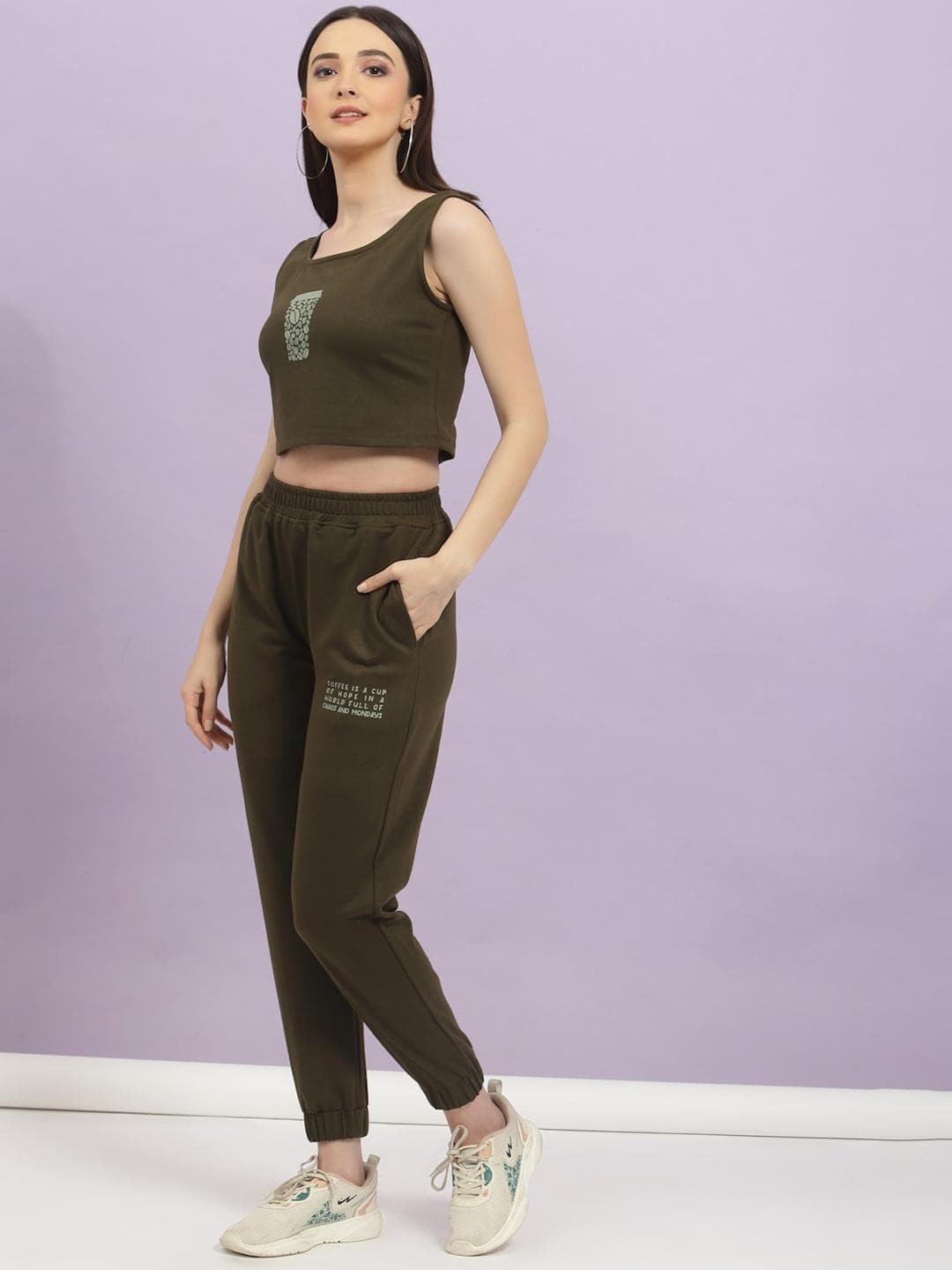 Rigo Printed Top with Joggers Co-ord Set