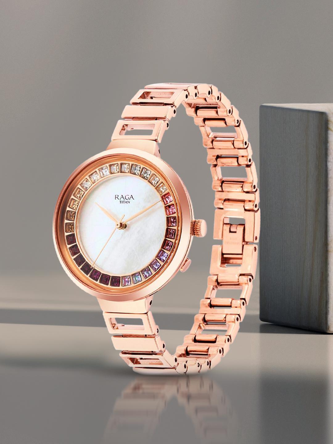 Buy Titan Raga Love All Quartz Analog White Mother Of Pearl Dial Watch For Women Nt95150wm01 - - Accessories for Women