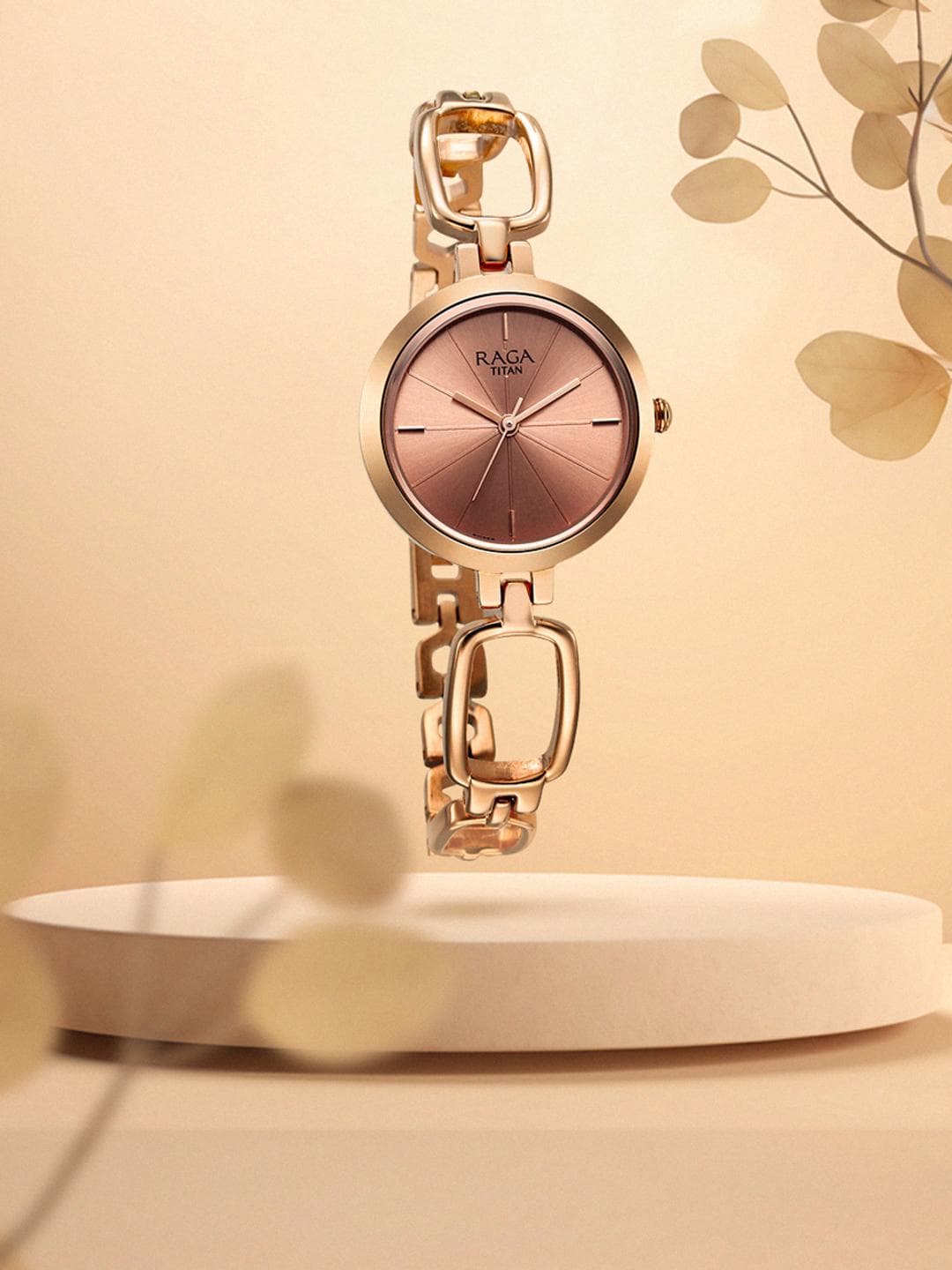 Buy Titan Raga Quartz Analog With Rose Gold Dial Watch For Women Nt2725wm01 - - Accessories for Women