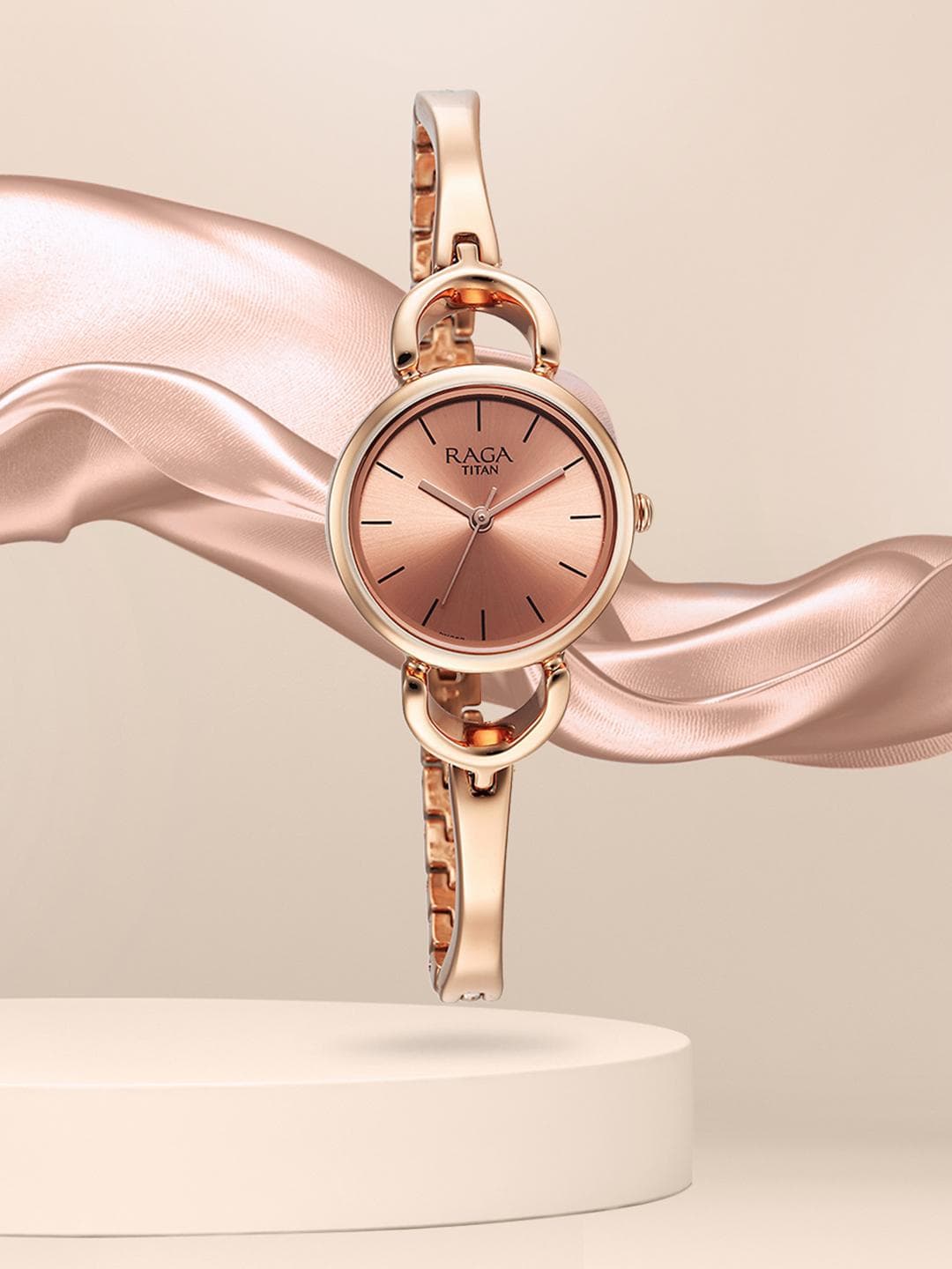 Buy Titan Raga Quartz Analog With Rose Gold Dial Watch For Women Nt2724wm01 - - Accessories for Women