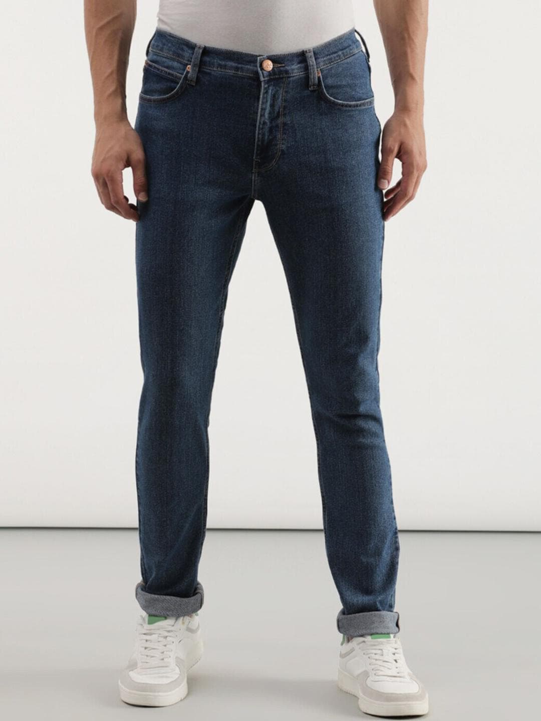 Lee Men Bruce Skinny Fit Mid Rise Cotton Jeans