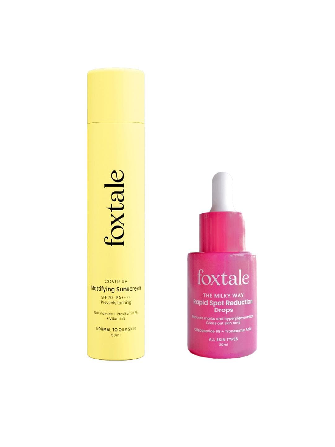 Buy FoxTale No Pigmentation Duo With SPF 70 & Tranexamic Acid Fades Marks 80 Ml - - Personal Care for Unisex