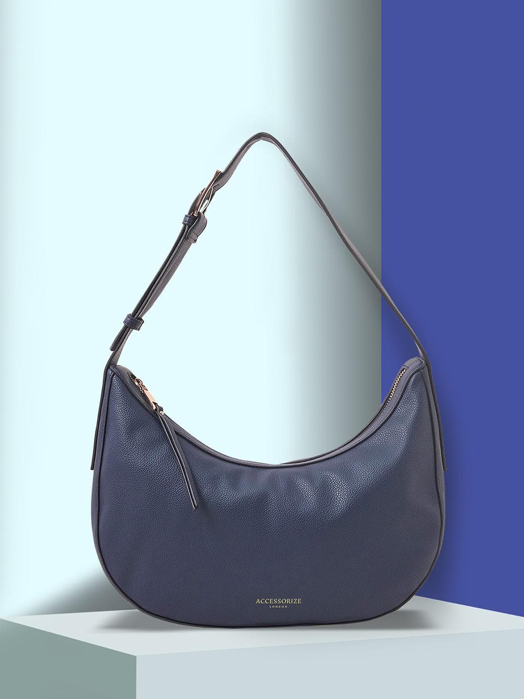 Buy Accessorize London Faux Leather Textured Half Moon Shoulder Bag - - Accessories for Women