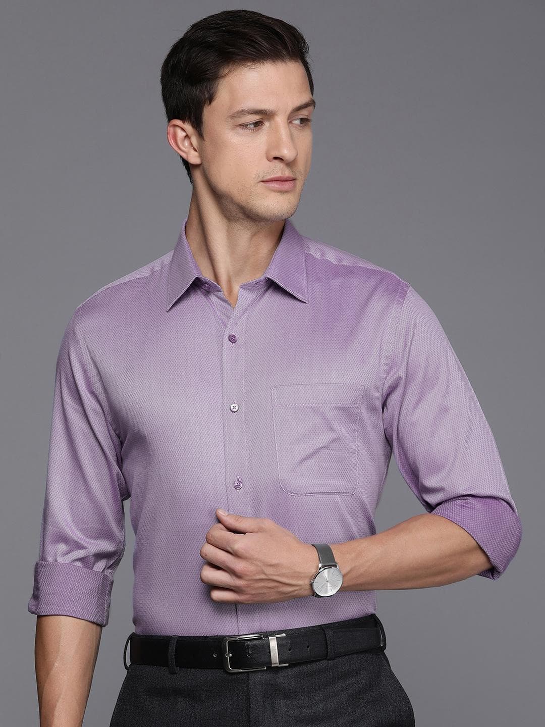 Raymond Men Pure Cotton Slim Fit Opaque Formal Shirt