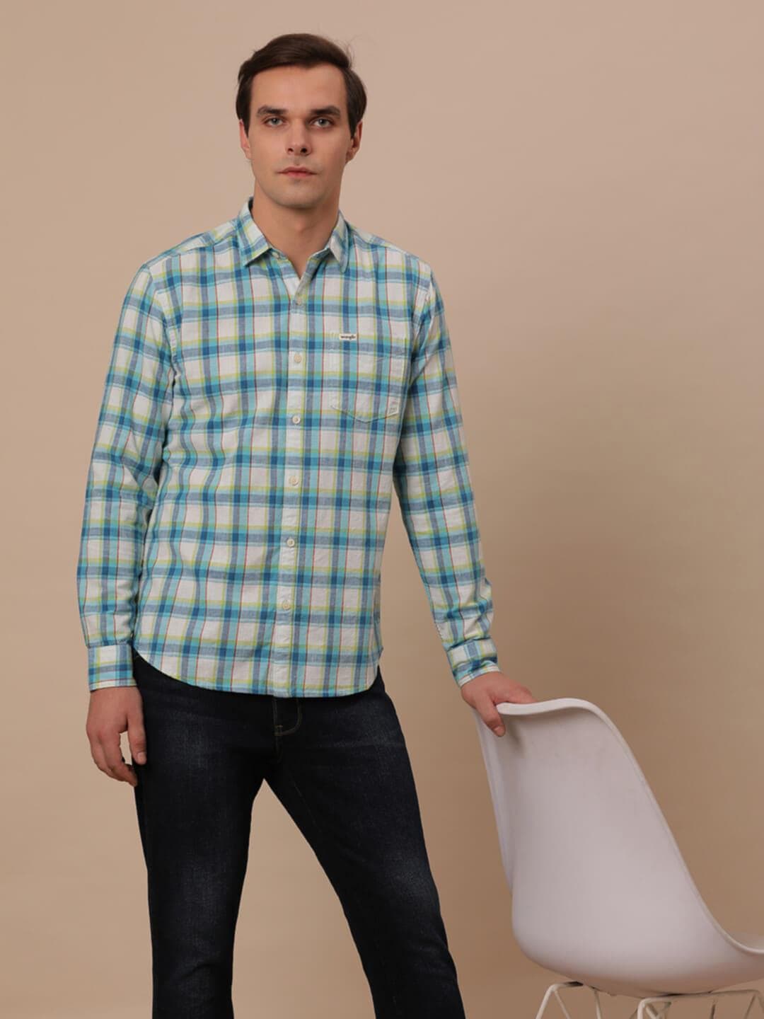 Wrangler Tartan Checks Cotton Casual Shirt