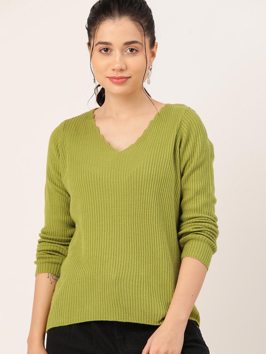 DressBerry Acrylic Ribbed Pullover