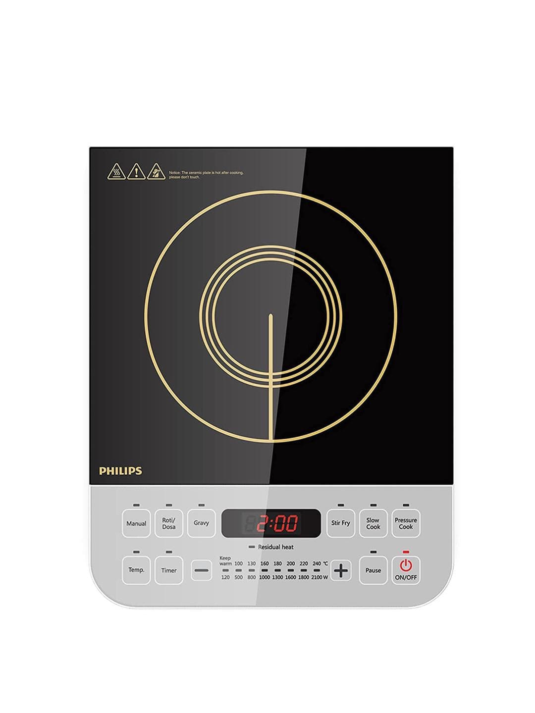 Philips Viva Collection HD4928/01 2100W Induction Cooktop, Soft Touch Button