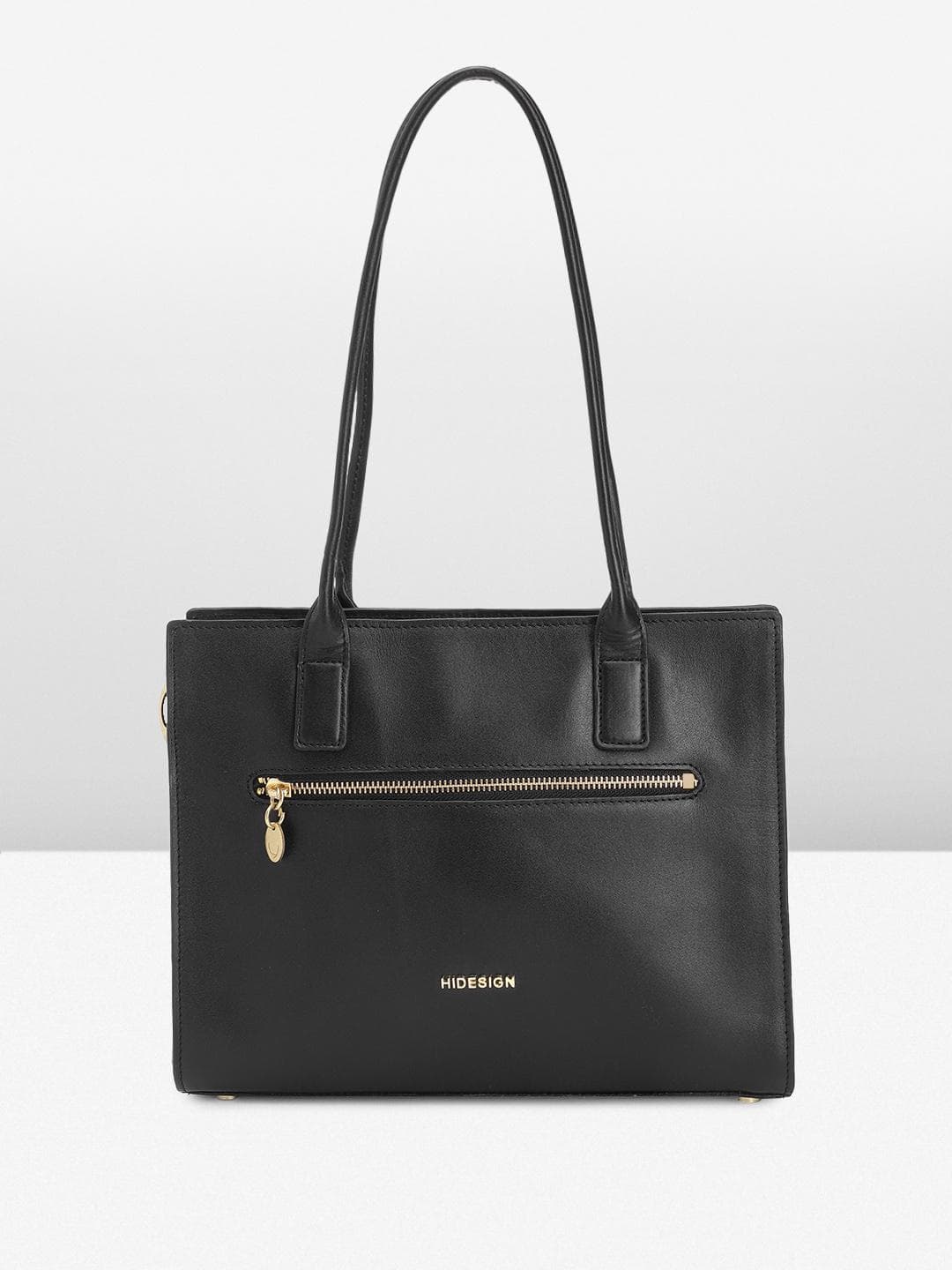 Hidesign Solid Leather Regular Structured Shoulder Bag