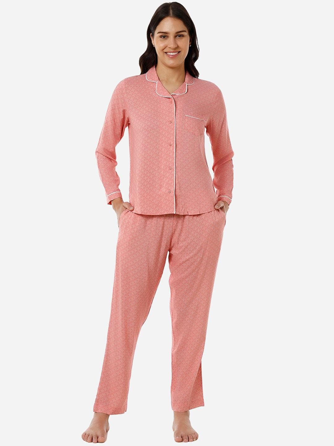 Amante Conversational Printed Night Suit
