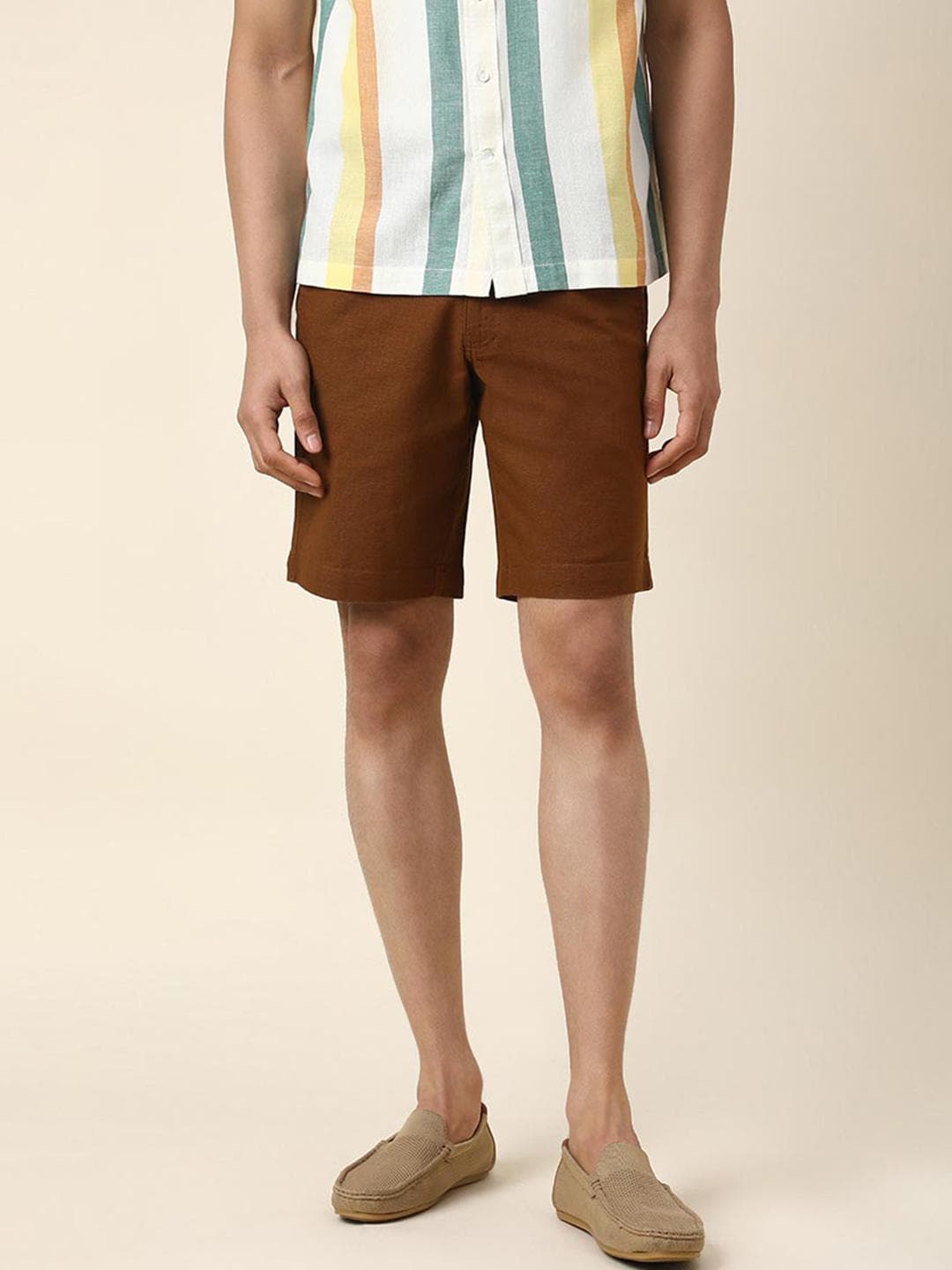Fabindia Men Mid-Rise Casual Cotton Shorts