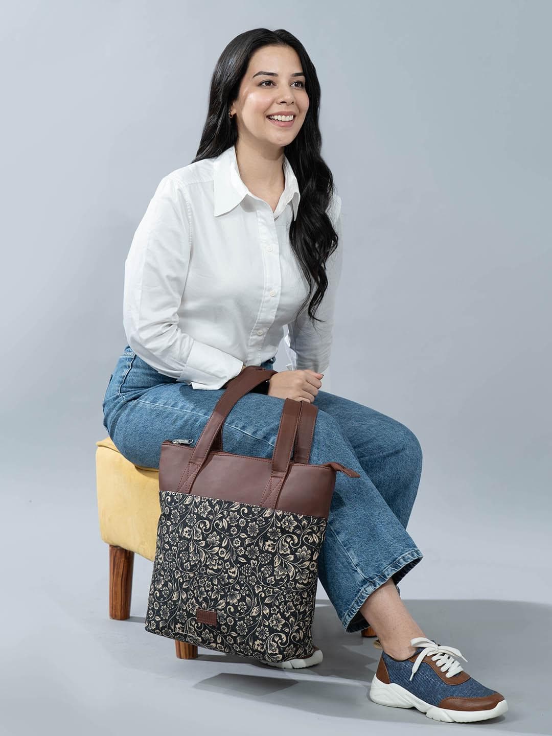 Buy ZOUK Floral Printed Structured Tote Bag - - Accessories for Women