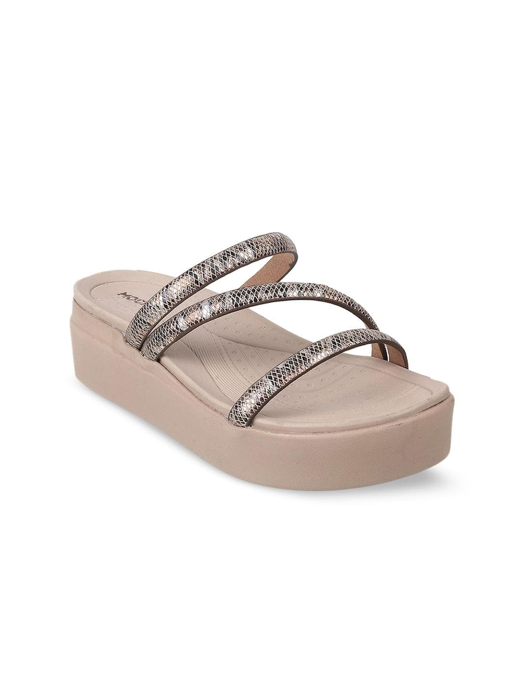 Mochi Animal Print Open Toe Platform Heels