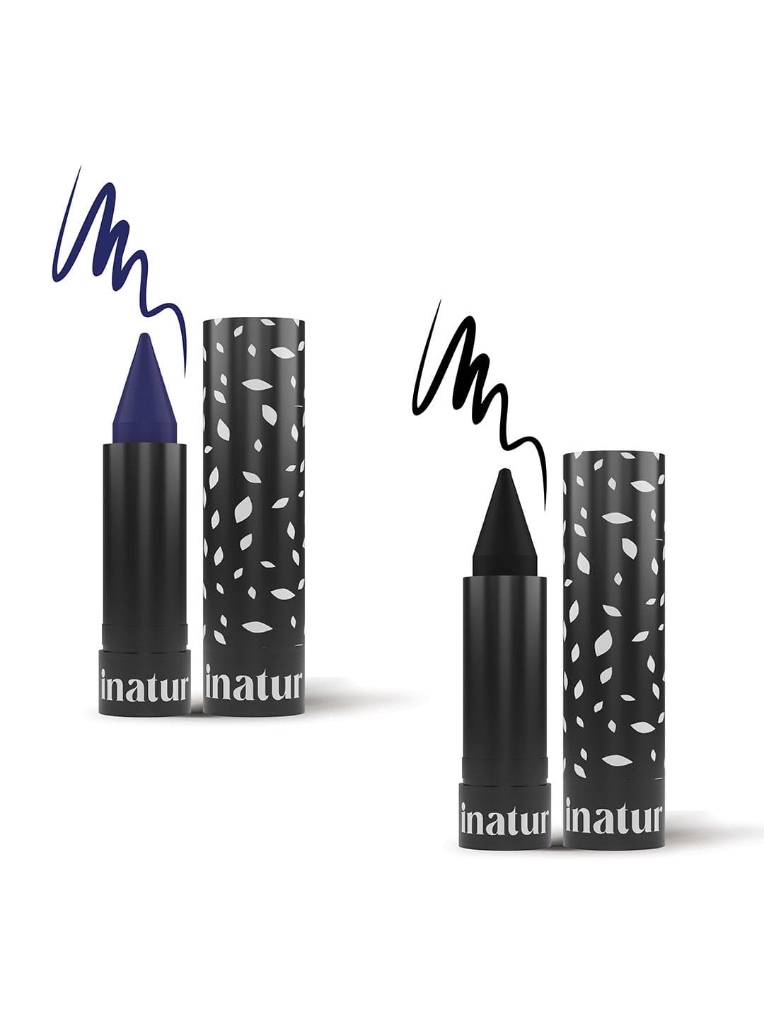 Inatur Black & Blue Kajal - 3.5 g Each