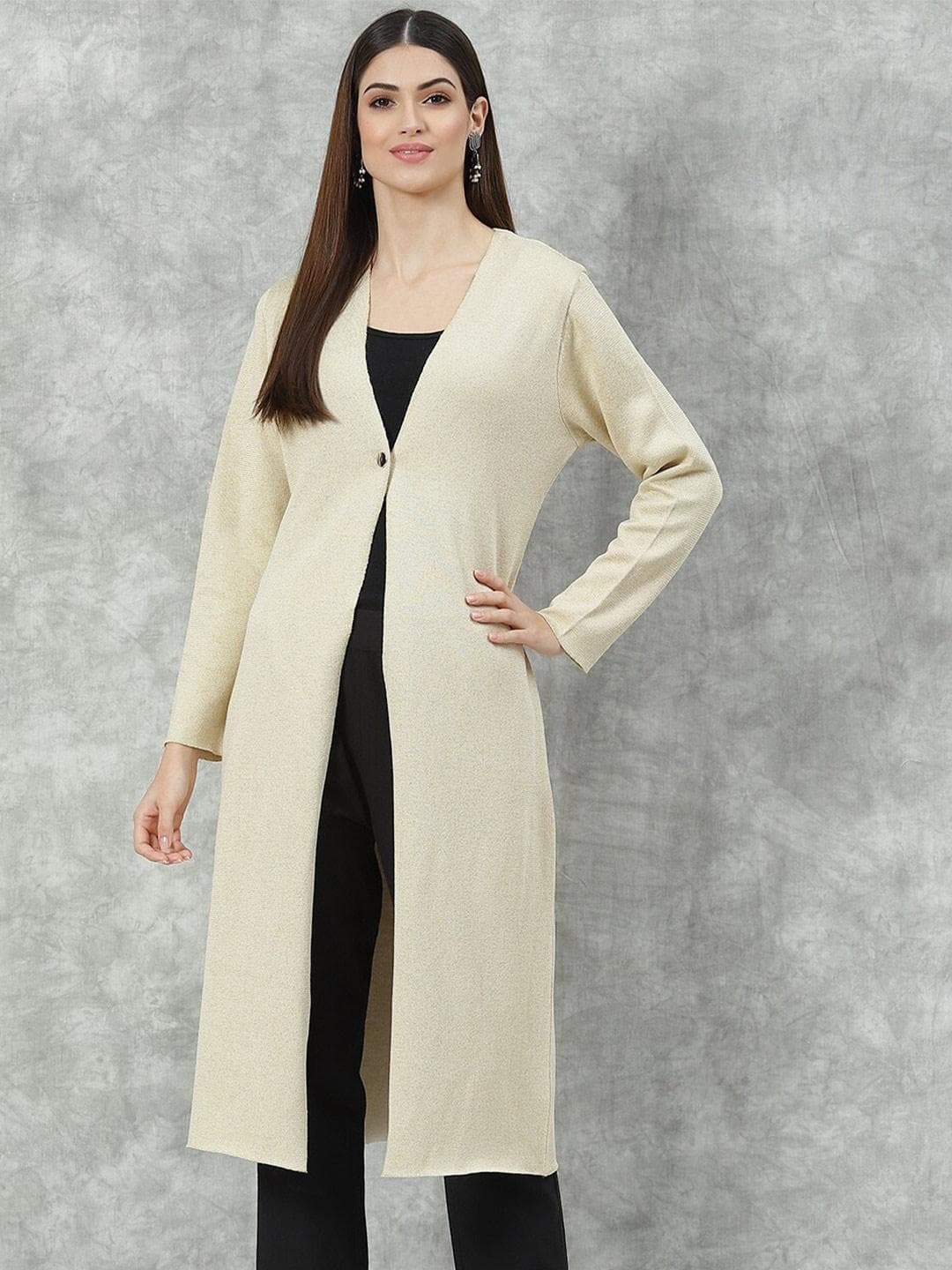 Biba Women Longline Button Shrug