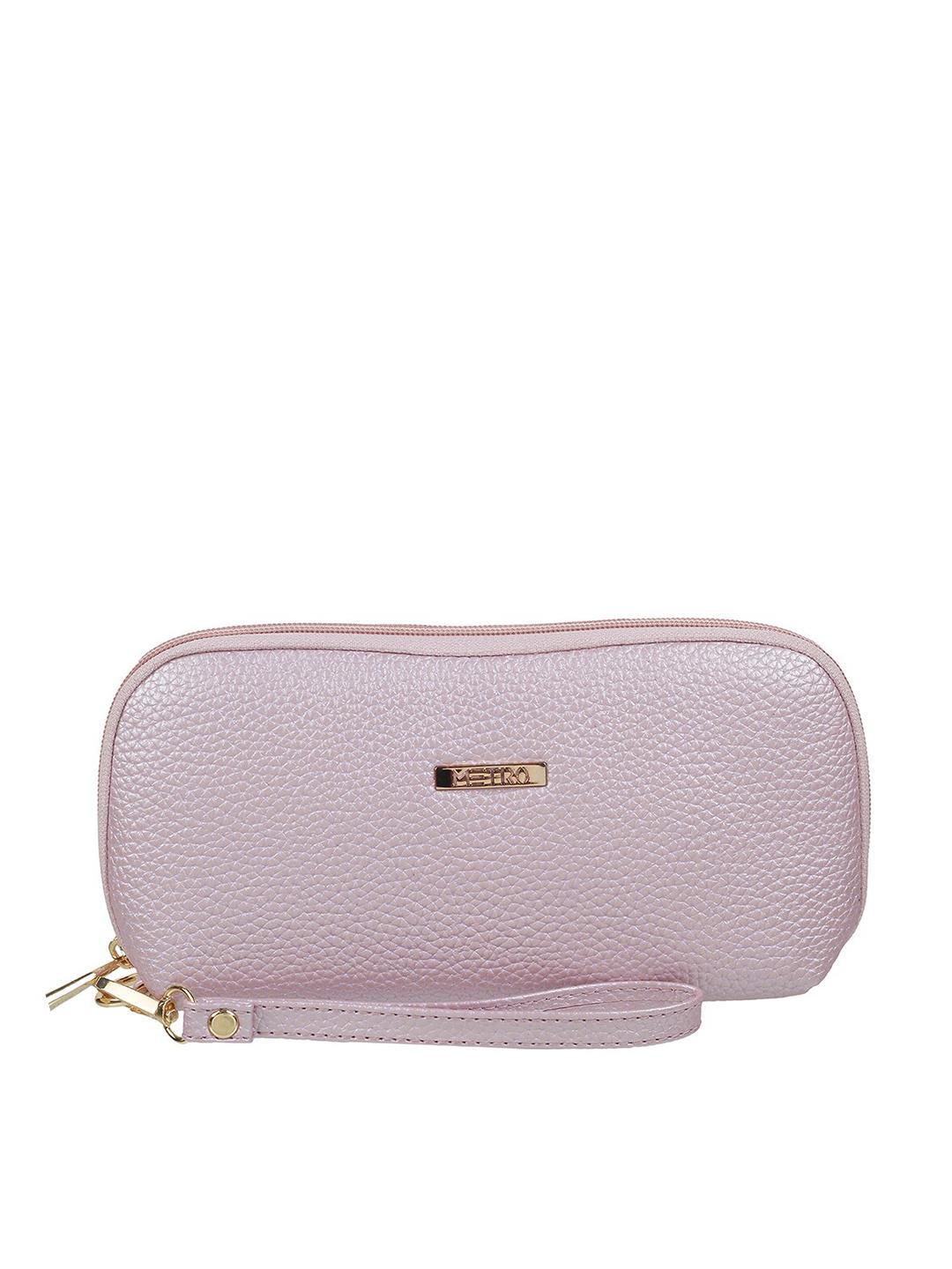 Buy Metro Women Textured Zip Around Wallet - - Accessories for Women
