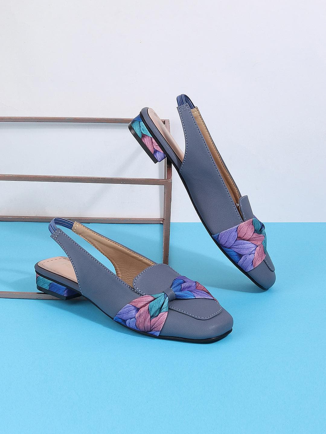 Metro Women Printed Slingback Block Heels