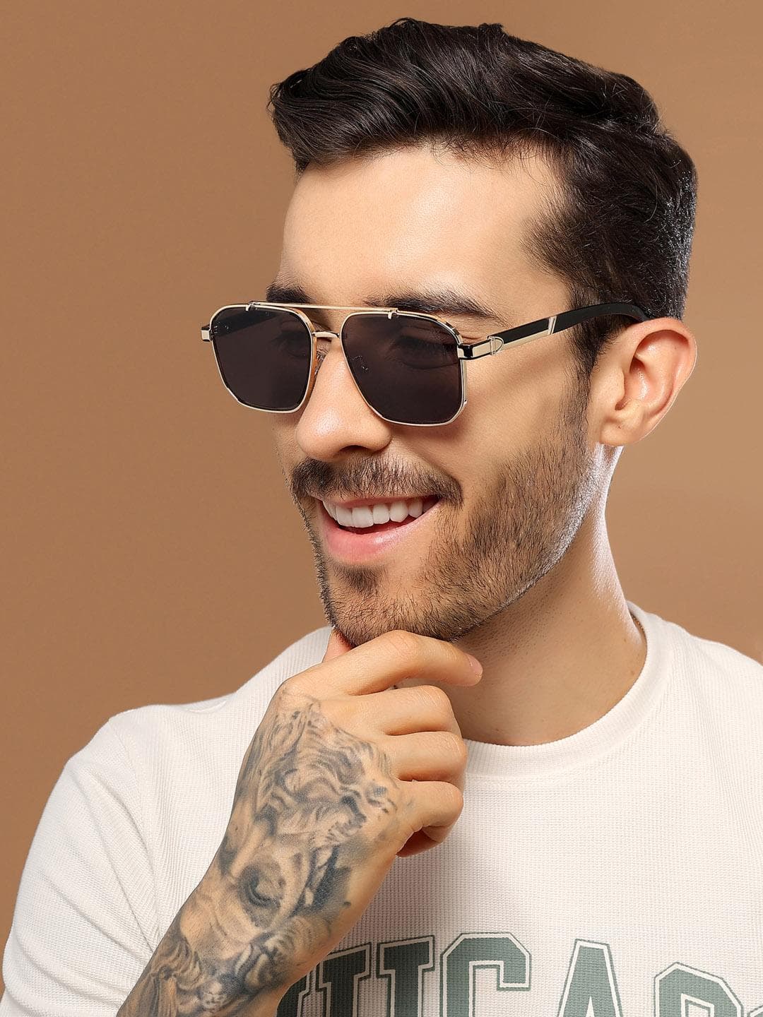Voyage Unisex Wayfarer Sunglasses with UV Protected Lens 58243MG4164