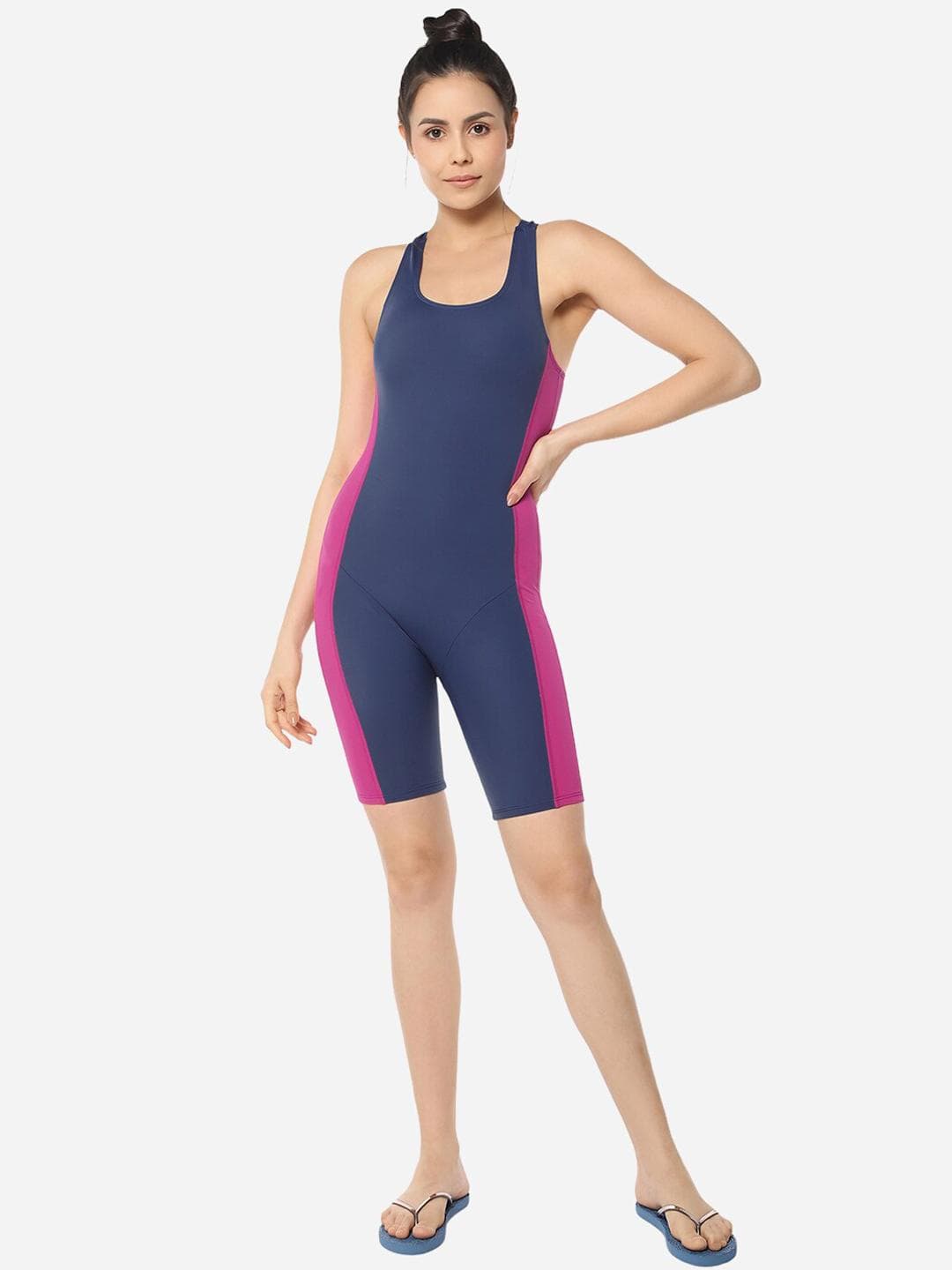 Amante Colourblocked Padded Swimwear Legsuit