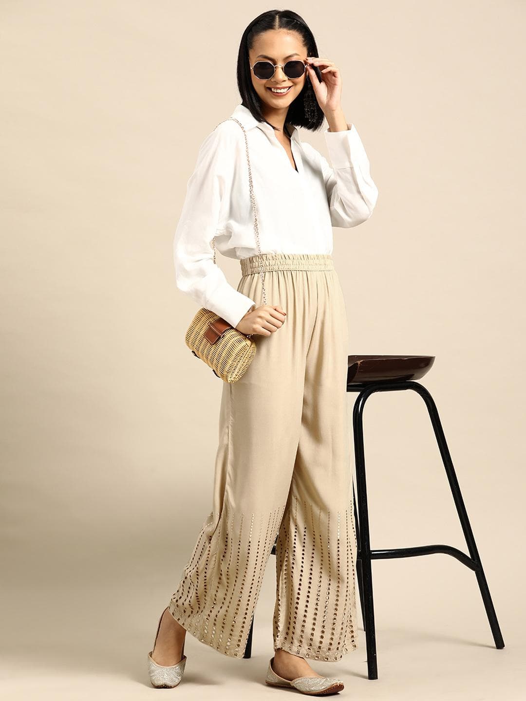 Sangria Women Hem Design Palazzos