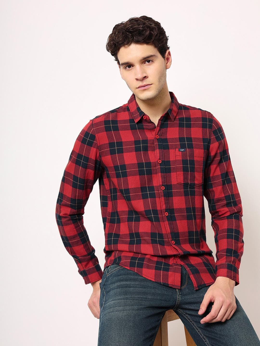 Lee Slim Fit Tartan Checked Casual Shirt
