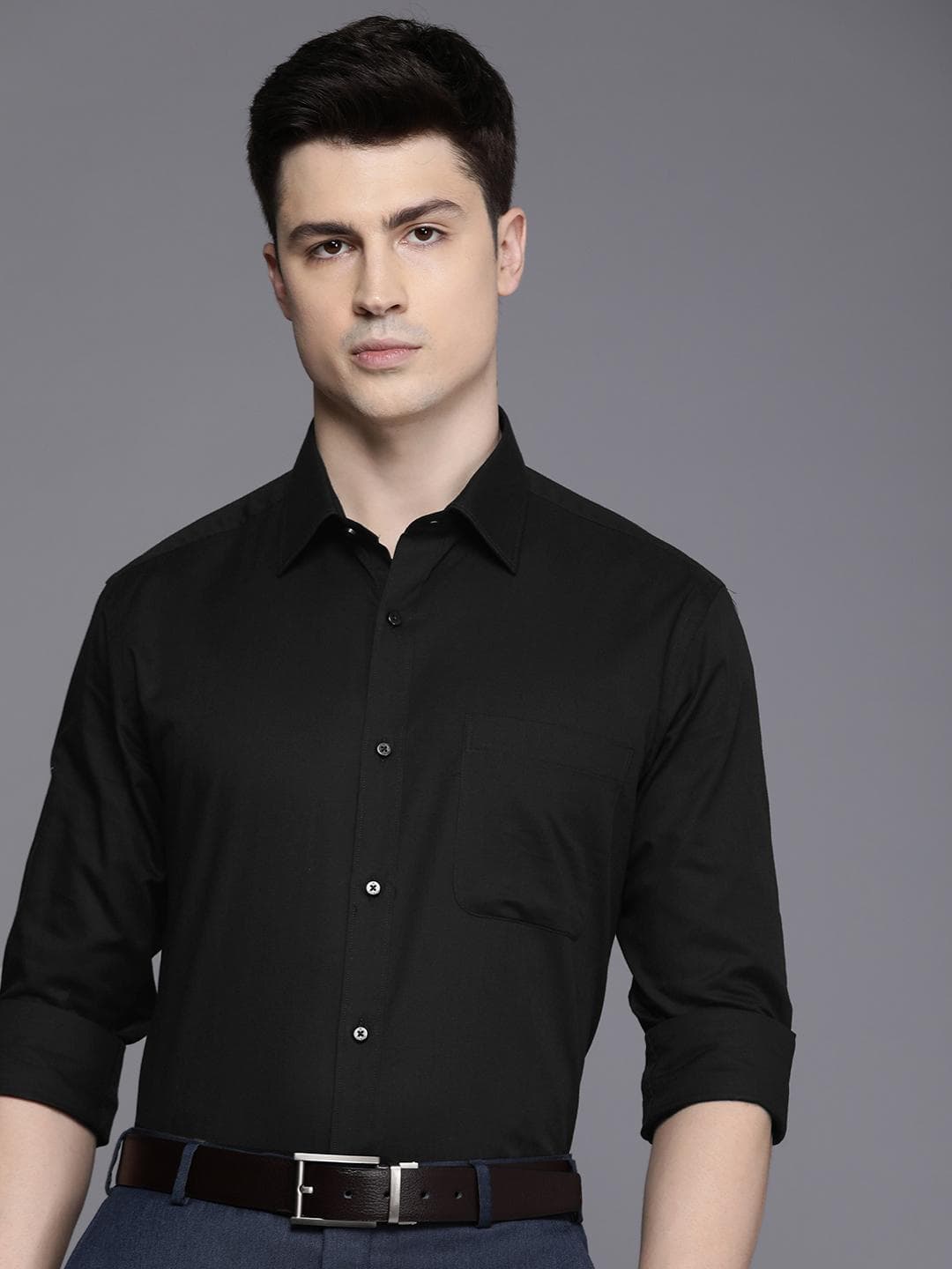 Raymond Pure Cotton Slim Fit Cutaway Collar Formal Shirt