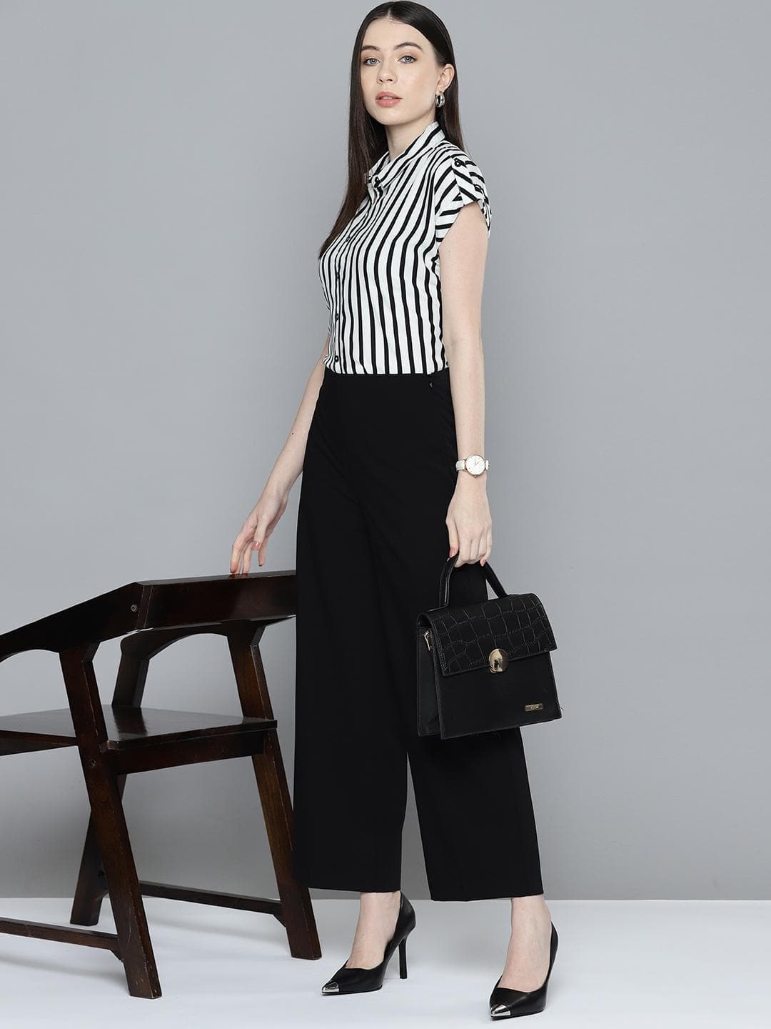 Chemistry Women Relaxed Opaque Striped Formal Shirt