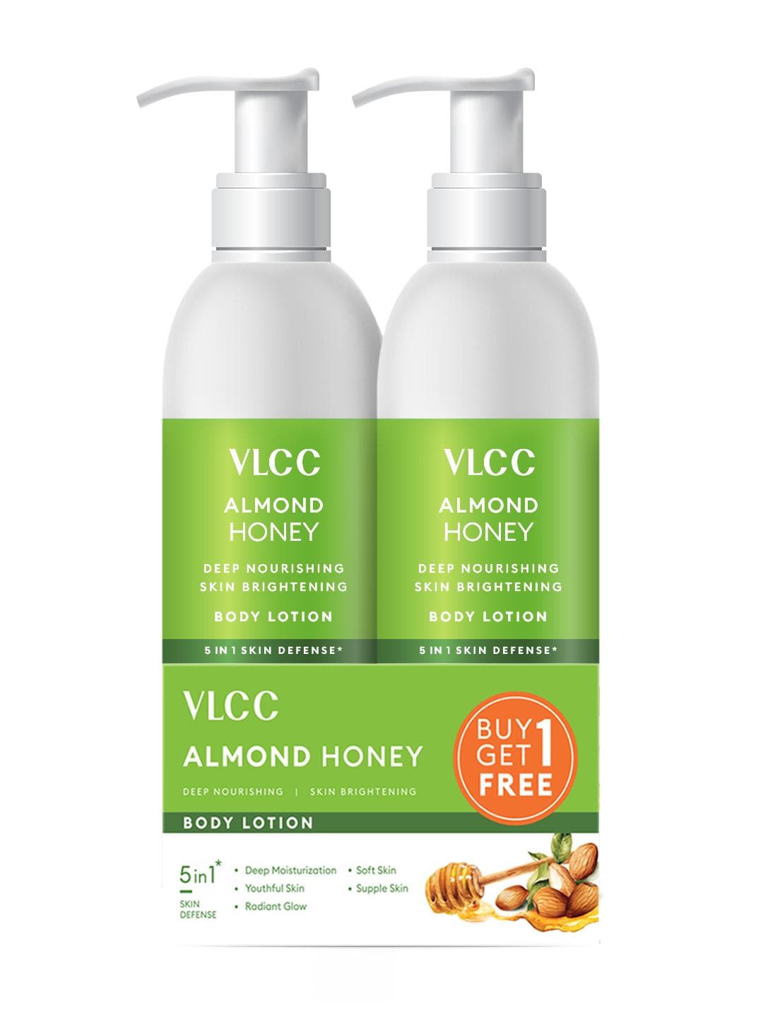 Buy VLCC Almond Honey Deep Nourishing & Brightening Body Lotion Buy One Get One 350 Ml Each - - Personal Care for Women