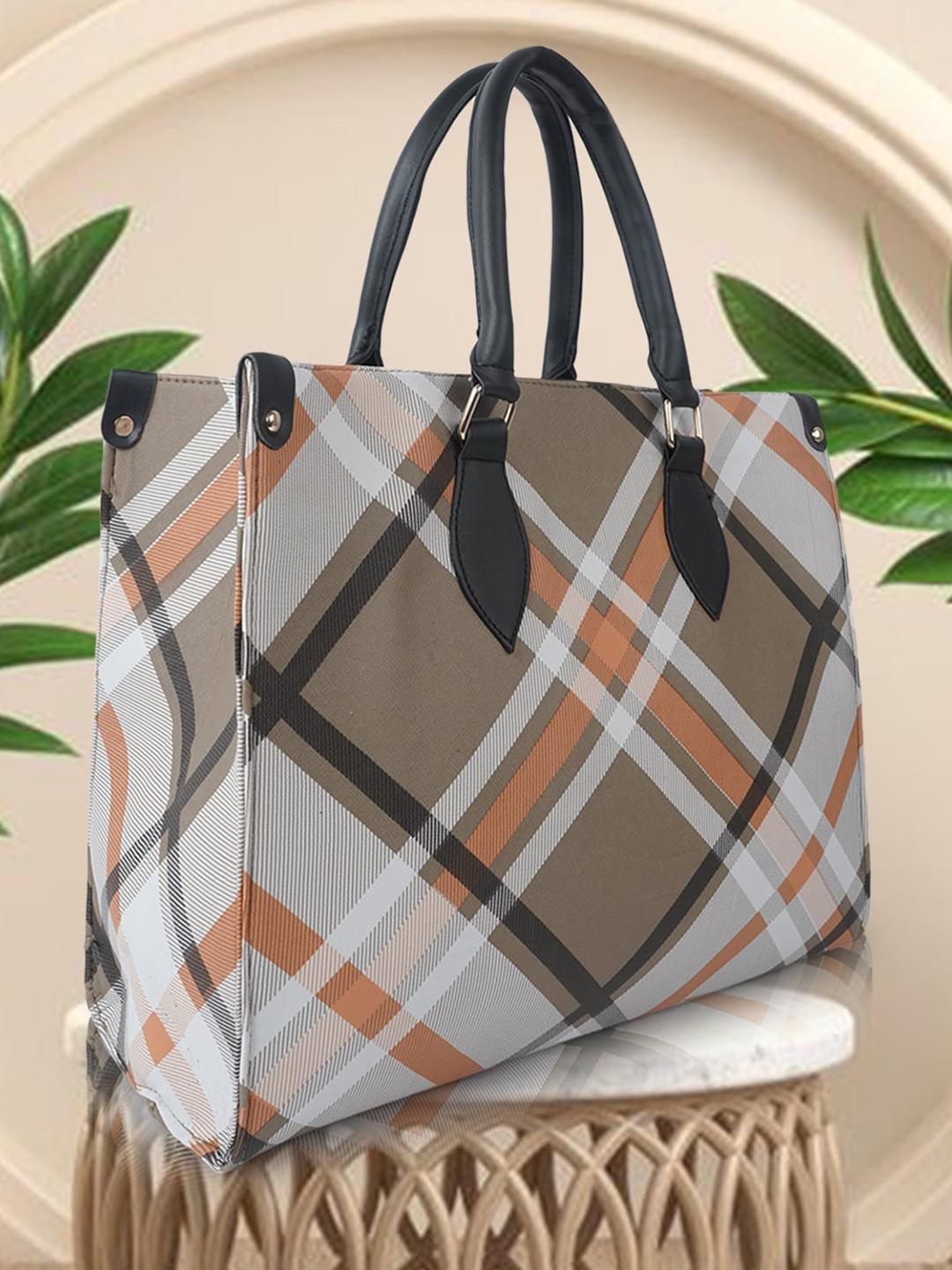 Buy FARGO Checked Structured Tote Bag - - Accessories for Women