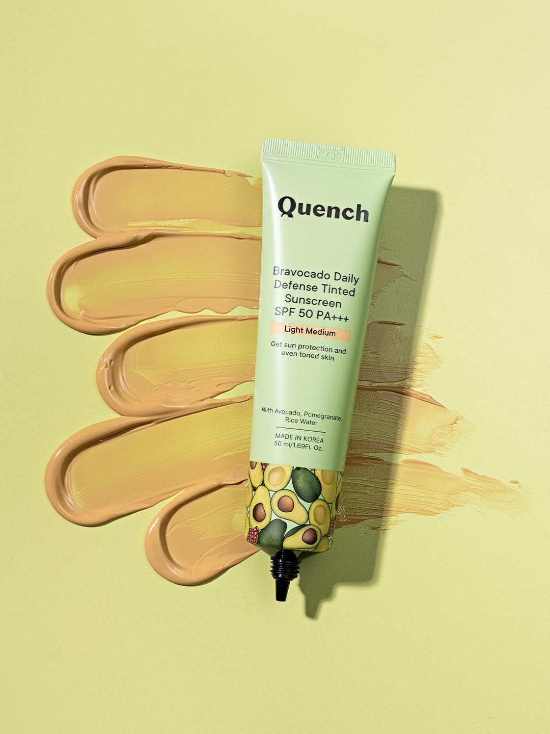 Quench 2% Niacinamide Daily Defense Tinted Sunscreen SPF 50 PA+++ - Light Medium 50ml