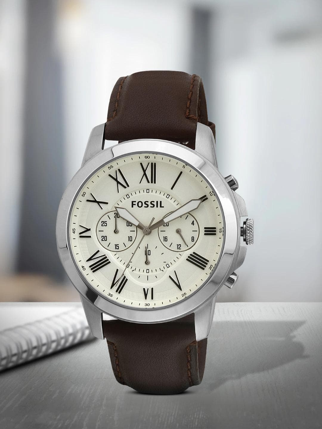 Buy Fossil Men Cream Coloured Dial Watch FS4735 - - Accessories for Men