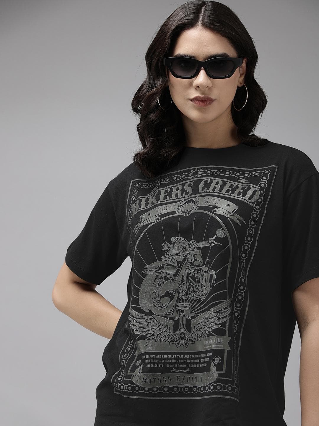 Roadster Printed Drop-Shoulder Sleeves Bio Finish T-shirt